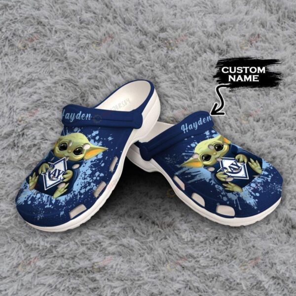 Tampa Bay Rays Baby Yoda Custom Name Clogs Shoes Classic Clogs Shoes