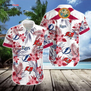 Tampa Bay Rays Hawaiian Shirt - Official MLB Merchandise