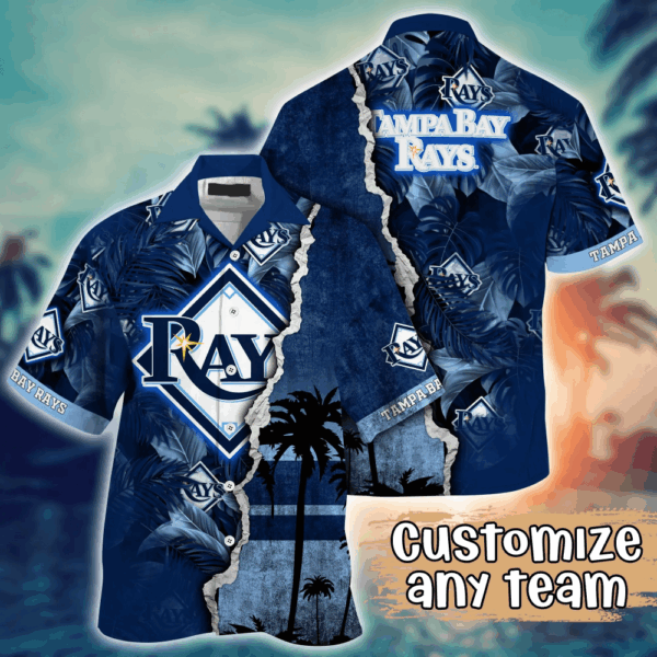 Tampa Bay Rays MLB Flower Hawaii Shirt   For Fans, Custom Summer Football Shirts