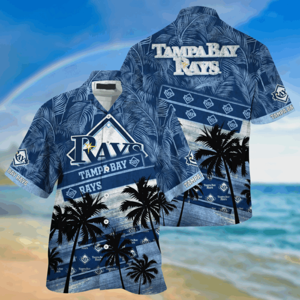 Tampa Bay Rays MLB Palm Tree Pattern Hawaii Shirt For Sports Fans, Unisex Sport Hawaii Shirt