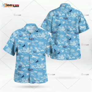 Authentic Tampa Bay Rays Palm Tree Hawaiian Shirt - Limited Edition