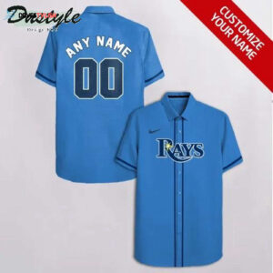 Custom Tampa Bay Rays Blue Hawaiian Shirt: Personalized Fan Gear