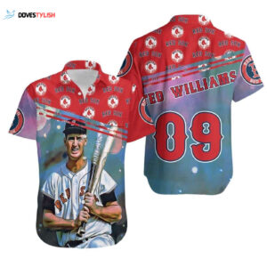 Ted Williams Boston Red Sox 09 Hawaiian Shirt - Official MLB Merchandise