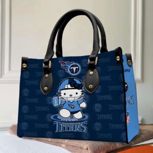 Tennessee Titans Kitty Women Custom Name Leather Hand Bag