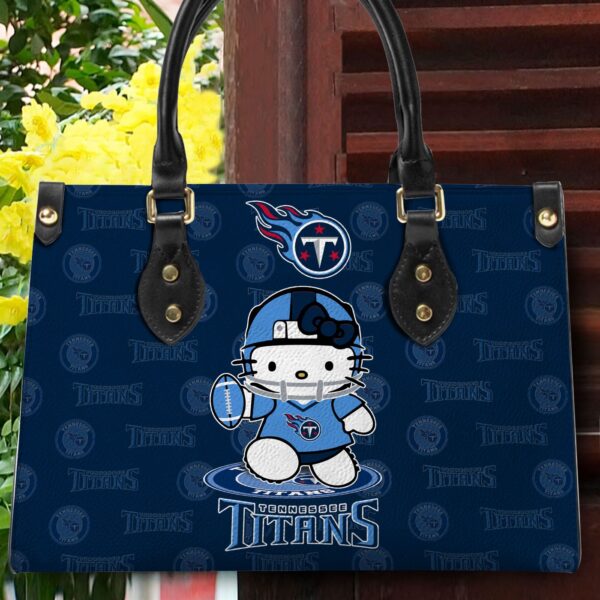 Tennessee Titans Kitty Women Custom Name Leather Hand Bag