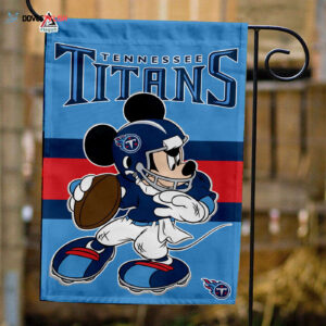 Tennessee Titans x Mickey Football Flag, NFL Premium Flag - House Garden Decor Gift