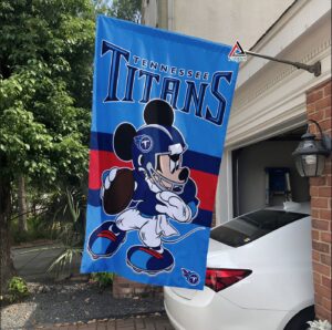Tennessee Titans x Mickey Football Flag, NFL Premium Flag – House Garden Decor Gift