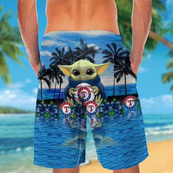 Texas Rangers Baby Yoda Hawaiian Shirt – Cute MLB Fan Gear for Infants