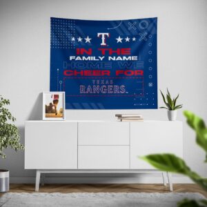 Custom Texas Rangers Cheer Tapestry – Personalized Sports Fan Decor
