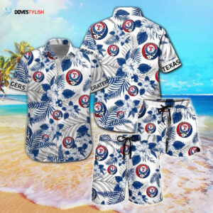 Texas Rangers & Grateful Dead Hawaiian Shirt - Unique Collaboration for Music & Sports Fans