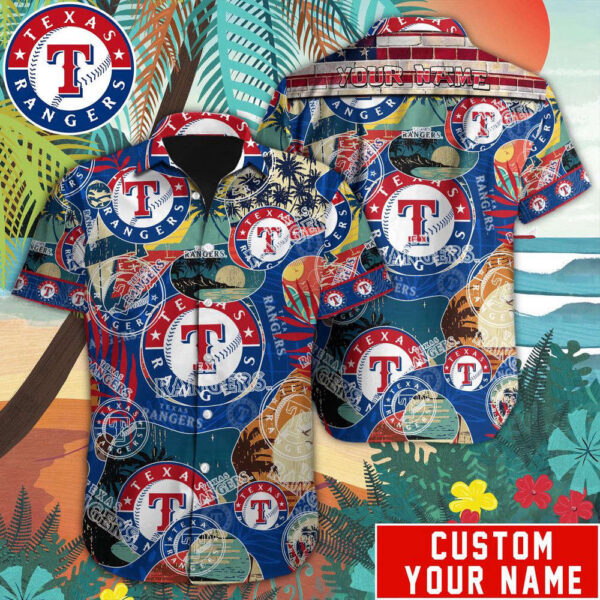 Texas Rangers MLB-Custom Hawaiian shirt  For Men Women