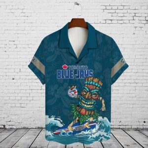 Toronto Blue Jays 2023 AOP 3D Button Hawaiian Shirt – Perfect Gift for Men Dad Father V16
