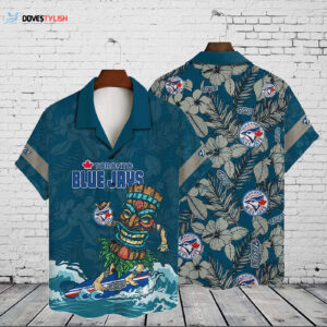 Toronto Blue Jays 2023 AOP 3D Button Hawaiian Shirt - Perfect Gift for Men Dad Father V16