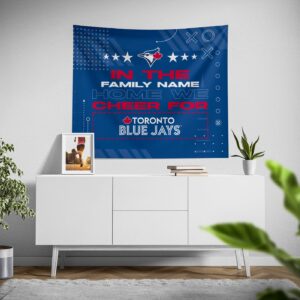 Custom Toronto Blue Jays Cheer Tapestry – Personalized Sports Fan Decor