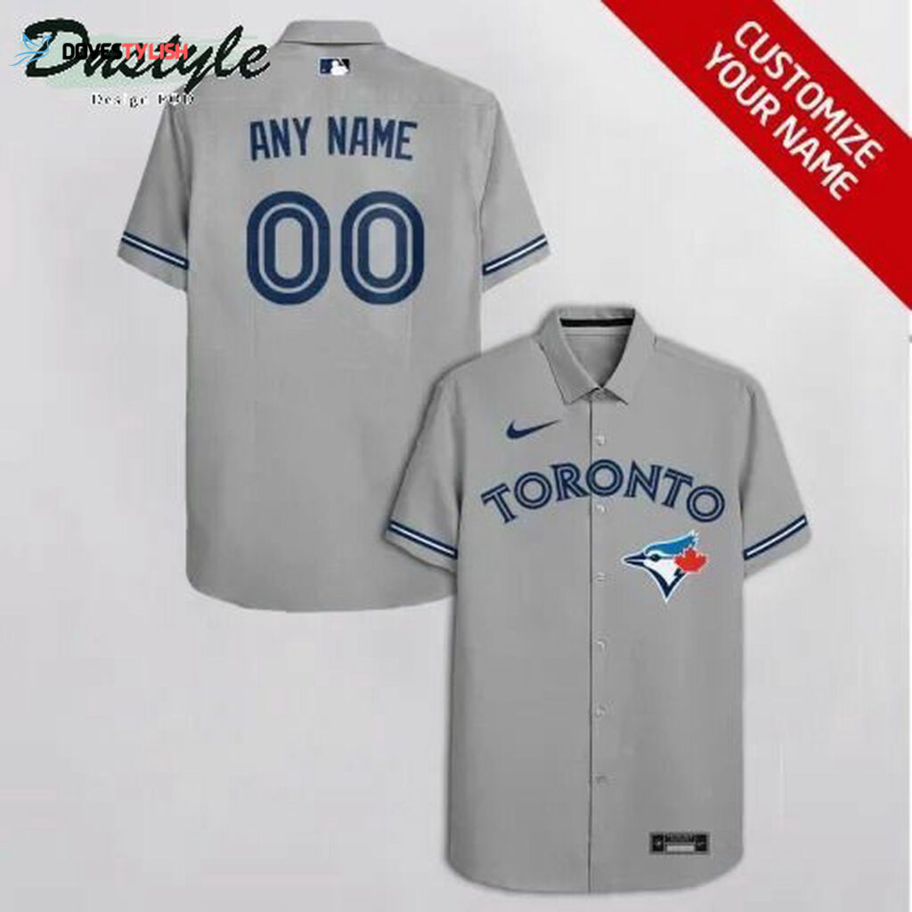 Custom Toronto Blue Jays Grey Hawaiian Shirt: Personalized Fan Gear