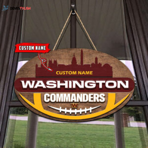 Washington Commanders 2 Layers Wooden Sign - Home Decor Gift