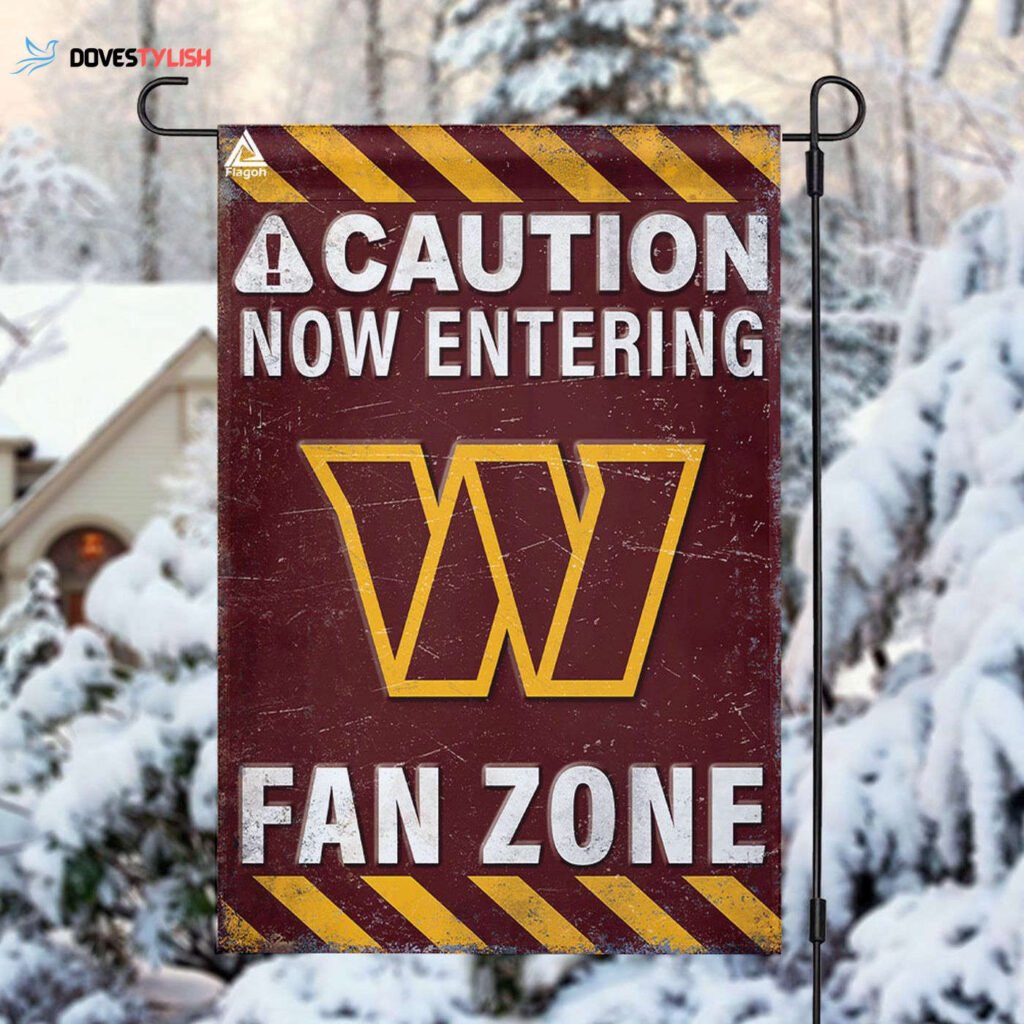 Washington Commanders Fan Zone Flag, NFL Welcome Sport Flag – House Garden Decor Gift – House Garden Decor Gift