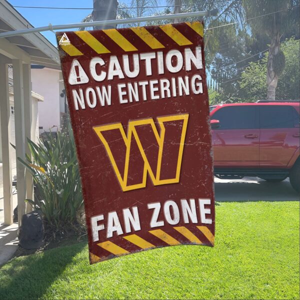 Washington Commanders Fan Zone Flag, NFL Welcome Sport Flag – House Garden Decor Gift – House Garden Decor Gift