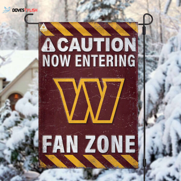 Washington Commanders Fan Zone Flag, NFL Welcome Sport Flag – House Garden Decor Gift – House Garden Decor Gift