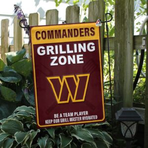Washington Commanders Grilling Zone Flag, Commanders Football Fans BBQ Flag – House Garden Decor Gift