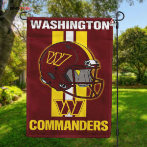 Washington Commanders Helmet Vertical Flag, Commanders NFL Outdoor Flag - House Garden Decor Gift