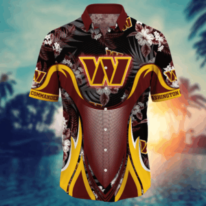 Washington Commanders NFL Flower Hawaii Shirt   For Fans, Summer Football Shirts