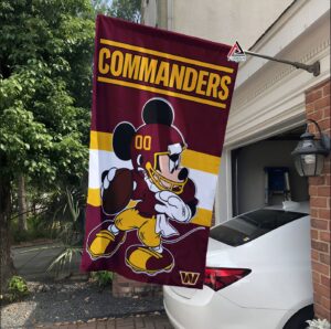 Washington Commanders x Mickey Football Flag, NFL Premium Flag – House Garden Decor Gift