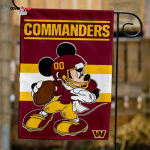 Washington Commanders x Mickey Football Flag, NFL Premium Flag - House Garden Decor Gift