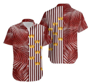 Washington Football Team Palm Leaves And Stripes Gift For Fan Hawaii