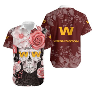 Washington Football Team Skull Gift For Fan Hawaiian Graphic Print