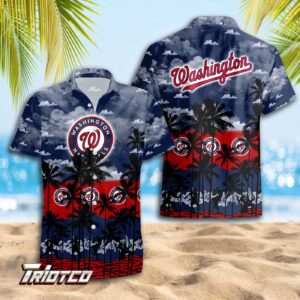 Washington Nationals Hawaiian Shirt Gift for Men – Trending 3D Button Design for Dad Father – Perfect Summer Style