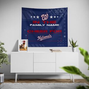 Custom Washington Nationals Cheer Tapestry – Personalized Fan Decor