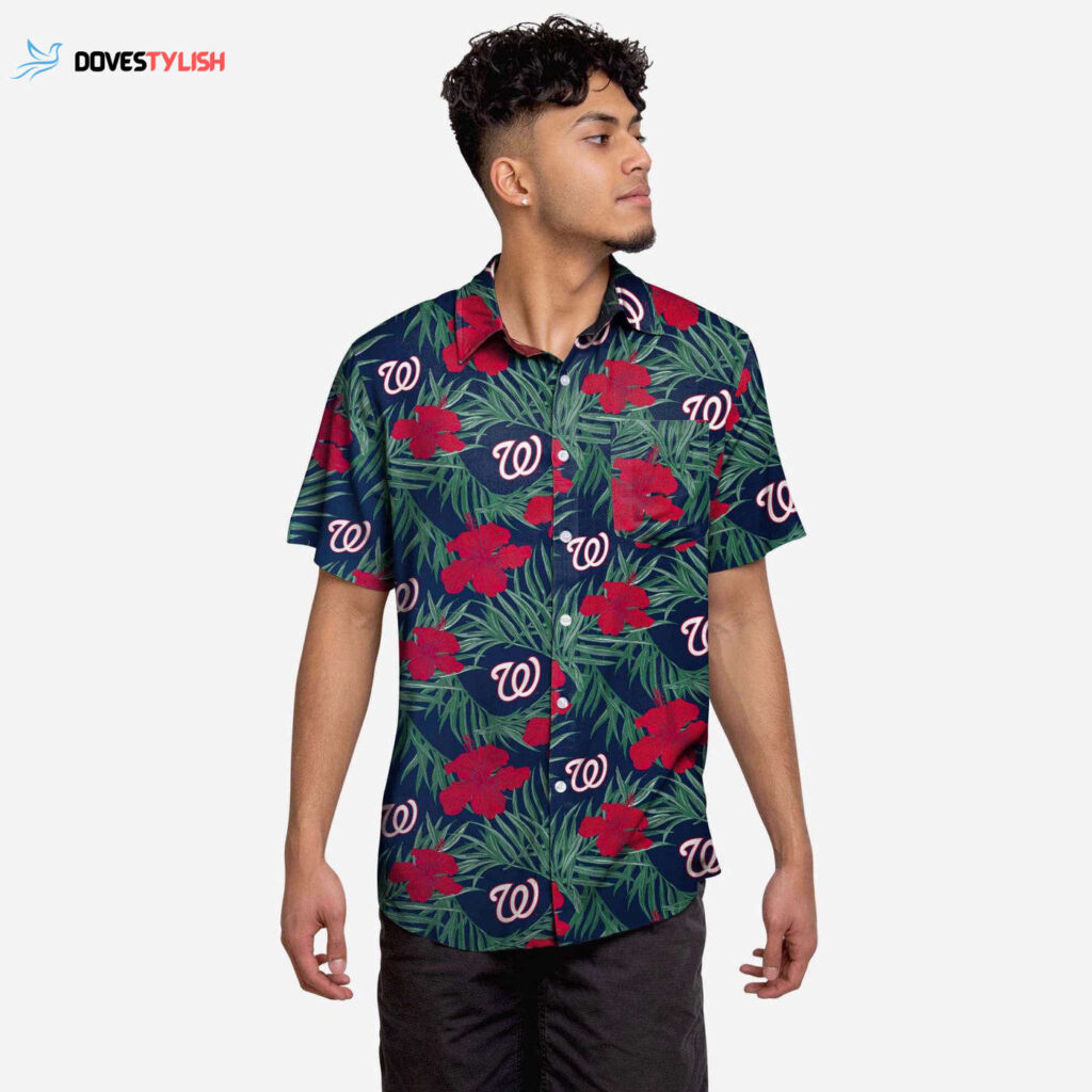 Official Washington Nationals Hibiscus Shirt – Button Up Style