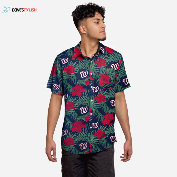 Official Washington Nationals Hibiscus Shirt – Button Up Style