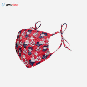 Washington Nationals Hibiscus Tie-Back Face Cover - Stylish and Comfortable Mask