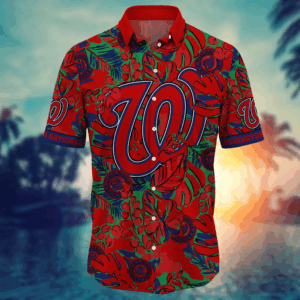 Washington Nationals MLB Flower Hawaii Shirt   For Fans, Summer Football Shirts