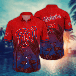 Washington Nationals MLB Flower Hawaii Shirt   For Fans, Summer Football Shirts