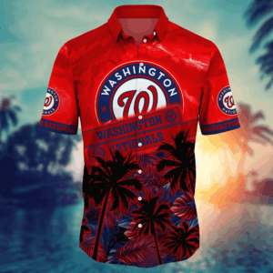 Washington Nationals MLB Flower Hawaii Shirt  For Fans, Summer Football Shirts