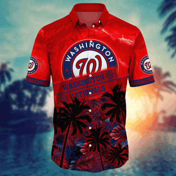 Washington Nationals MLB Flower Hawaii Shirt  For Fans, Summer Football Shirts