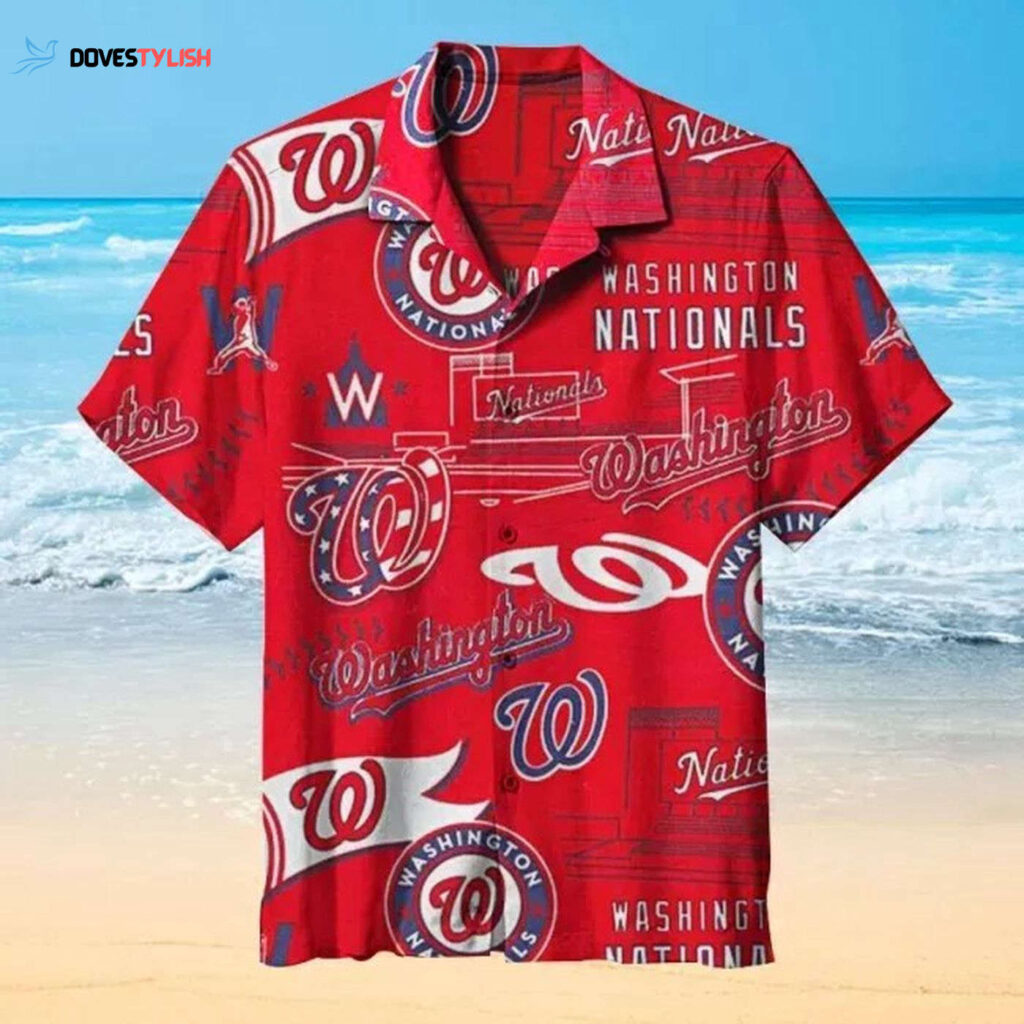 Washington Nationals MLB Hawaiian Shirt: Perfect Gift for Sports Fans Washington Nationals MLB Hawaiian Shirt: Perfect Gift for Sports Fans