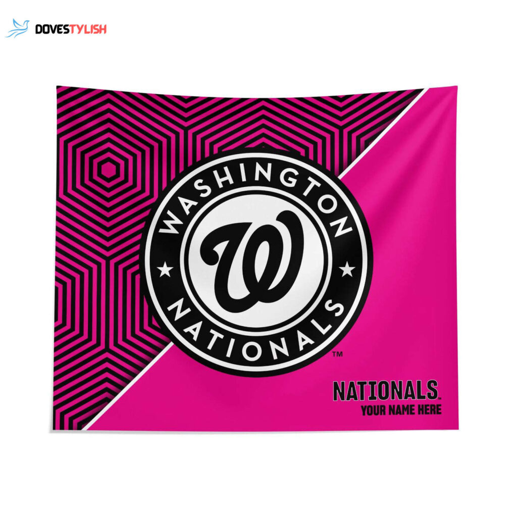 Custom Washington Nationals Pink Implosion Tapestry – Personalized Fan Decor