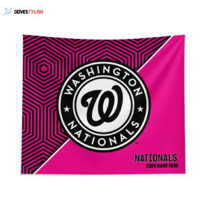 Custom Washington Nationals Pink Implosion Tapestry - Personalized Fan Decor