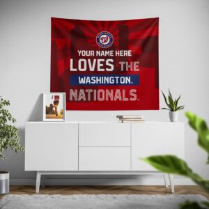 Custom Washington Nationals Skyline Tapestry – Personalized Home Decor