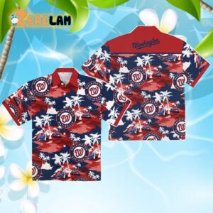 Washington Nationals Tropical Hawaiian Shirt – Official MLB Merchandise