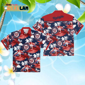 Washington Nationals Tropical Hawaiian Shirt - Official MLB Merchandise