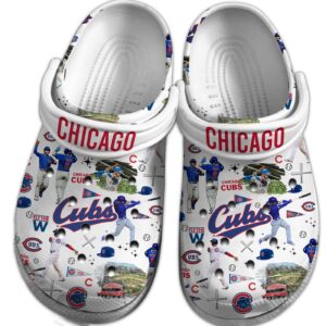 Water-Resistant And Non-slip Chicago Cubs White Clogs Gift for Men Women