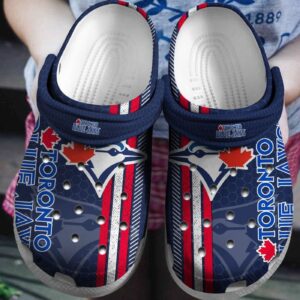 Water-Resistant And Non-slip Toronto Blue Jays Navy Blue Clogs Gift for Men Women