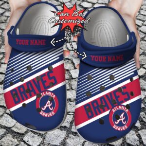 Water-Resistant Atlanta Braves Clogs Gift for Men Women