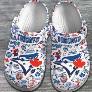 Water-Resistant Toronto Blue Jays White Clogs Gift for Men Women 3