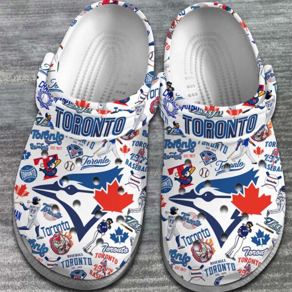 Water-Resistant Toronto Blue Jays White Clogs Gift for Men Women